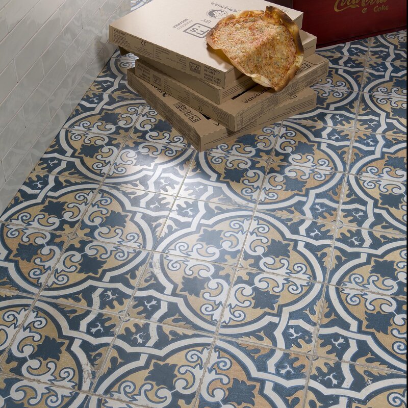 EliteTile Royalty 18" x 18" Ceramic Patterned Wall & Floor Tile